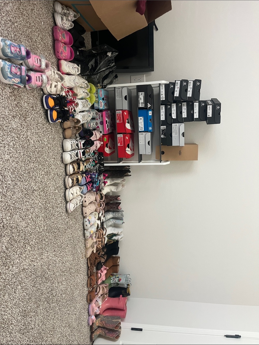 Nike Kids Shoes Lot with Pink, White, Black & Blue Accents